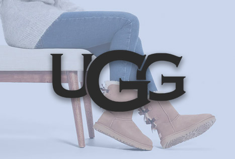 Ugg logo with example style of footwear